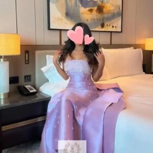 Customized Elegant Vintage Sexy Sweet Purple Crystal Beading Customize Formal Occasion Prom Dress Evening Party Gowns