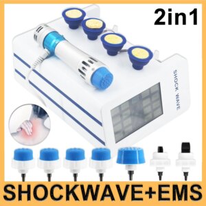 Shockwave Therapy Machine For Plantar Fasciitis Back Pain Relax Deep Massage Muscle Stimulation Shock Wave Device 2 In 1
