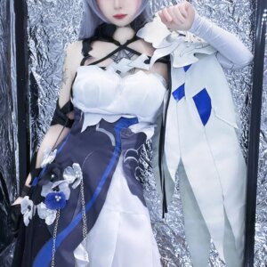 New Honkai Impact Bronya Cosplay Costume Secondary Silver Wing Female Dress with shoulder armor Outfit K
