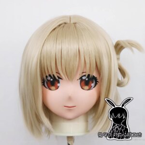 (RB242924)Customize Lockable Full Head Resin Cartoon Cosplay Japanese Character Anime Role Play Kigurumi Mask With Back Shell