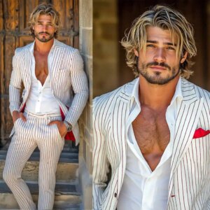 Pinstriped Classic Men Wedding Suits Peak Lapel Tuxedo Groom Wear 2 Pcs Jacket Pants Business Prom Evening Party Customized