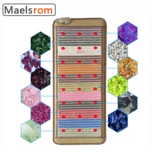 PEMF Photon Crystal Energy Massage Mattress 12 Color Massage Hot Stone Therapy Mat Magnetic Field Ultra Wave Relieving Back Pain