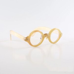 Eyeglass Frames Unique Vintage Round Thick Vintage Small Handmade Honey Horn Prescription Man Glasses Frames Optical Eyeglasses