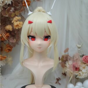 (NFD-14-27)Customize Full Head With Lock Crossdress Doll Female/Girl Japanese Anime Cartoon Character Kig Cosplay Kigurumi Mask
