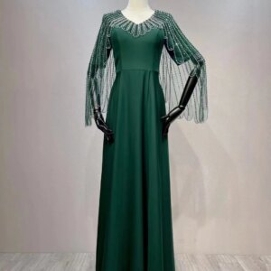 Light luxury high-end temperament dinner party nail bead wedding mother dress evening gown