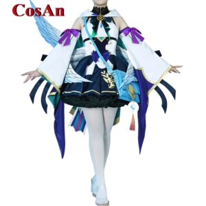 CosAn Anime Vtuber Enna Alouette Cosplay Costume Elegant Sweet Formal Dress Activity Party Role Play Clothing Custom-Make