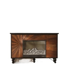 French medieval fireplace heating retro solid wood living room villa hall anti-real fire entrance decorative cabinet