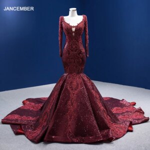 Jancember Flower Mermaid Cocktail Evening Dress Beading Wedding Evening Dress Oneck Illusion Dresses For Women Party
