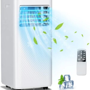 Portable Air Conditioner, 10000 BTU Powerful AC Unit with Remote Control and 4 Casters, 3-in-1 Air Cooler