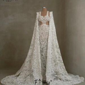 Luxury Pearl Beads Dubai Mermaid Evening Dresses Couture Long Shawl Lace Appliques Bridal Dress Party Gown Vestidos de Gala 2023