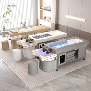 Wholesale Modern  Spa Massage Bed Moxibustion Custom Logo Foot Bath Back Sauna Shampoo Synthetic Leather Warehouses