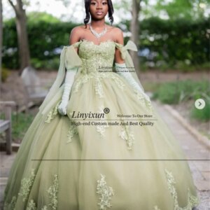 Princess Ball Gown Quinceanera Dresses With Appliques Lace Birthday Customized Off Shoulder Sweet 16 Vestido De XV 15 Años