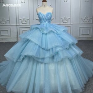 Exquisite Evening Dresses Organza Empire Sweetheart Vestidos De 15 Quianceañera DY6558 Tiered فساتين مناسبة رسمية
