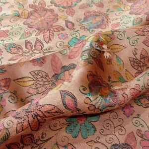 High Quality |26 M Red Yarn Flower Rose 100% Silk Fabric Skirt Top Cheongsam Summer
