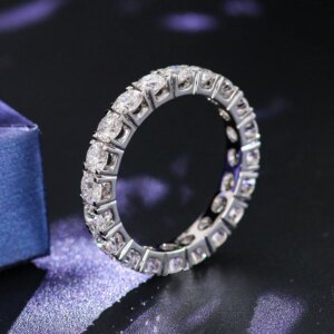 Provence Luxury Wedding ring Solid Gold DEF/VS Lab Diamonds full band Minimalist Engagement band for women Personalized Custom