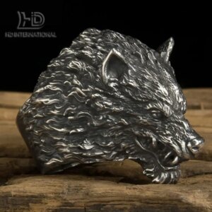 925 sterling silver Werewolf Ring Totem, Werewolf Ring,Animal Jewelry, Wolf Ring,Werewolf Jewelry