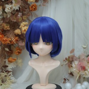 Customize Character Female/Girl Resin Kig Full Head With Lock Anime Cosplay Japanese Anime Kigurumi Mask