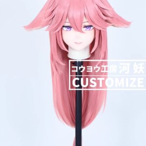 C-58-38 Customize Full Head Resin Cartoon Cosplay Japanese Character Anime Role Play Crossdress Kigurumi Mask With Back Shell