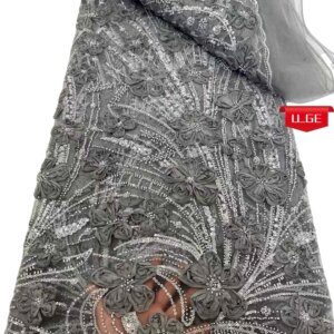 2025Latest Elegant Superior Quality Luxurious Soft mesh Tube Lace With Lots Stones fabric For Wedding Evening Dress U_Ge5396