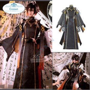 Genshin Impact Zhongli Ancient Cosplay Costume Halloween Party Outfit Men Game Suit Anime Clothes