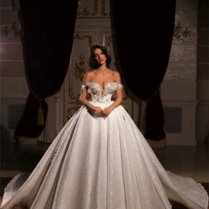 Charming Sleeveless Wedding Dresses 2024 Classic Off-The-Shoulder Bridal Gown Elegant Strapless Floor-Length Party Vestidos De