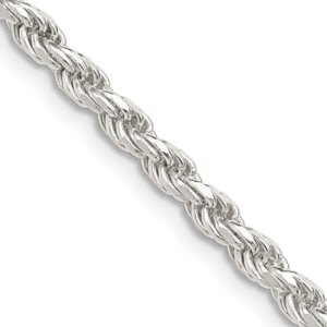 Sterling Silver 3.2mm Diamondcut Rope Chain