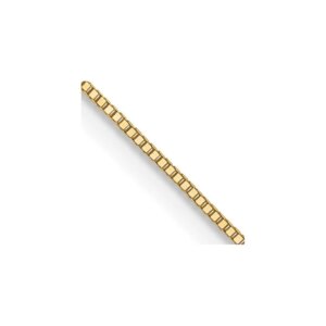 10K.5mm Baby Box Chain W Spring Ring Clasp