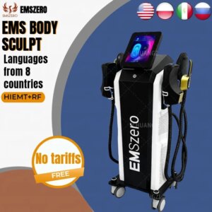 Emszero Electromagnetic Stimulate RF Slimming Machine 15 Tesla Ems Body Sculpting Machine Fat Reduction SPA Equipment Free US