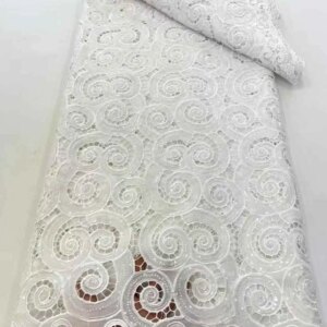 2025 Luxury Elegant Handmade Embroidery Sequins Beaded Lace High Quality African Sequins Lace Fabric for Wedding Sewing