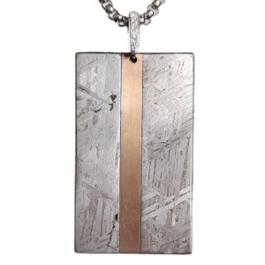 39.3g Muonionalusta meteorite pendant Natural iron meteorite pendant Meteorite slice Collection -LK118