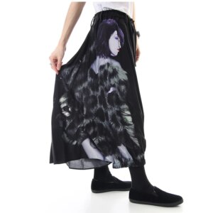 BLACK JOKER harem pants men skirt for men wide leg pants Slacks Pleated trousers for men korean popular clothes Cooling pants