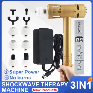 Shock Wave Devices Effective Limbs Pain Relief Massager Portable Shockwave Therapy Machine 3 IN 1 Bioelectricity Chiropractic