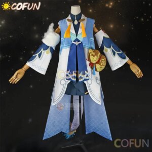 COFUN Game Honkai: Star Rail Bailu Cosplay Costume Halloween Bailu Wig Shoes Tail Outfits Women Dress Gourd