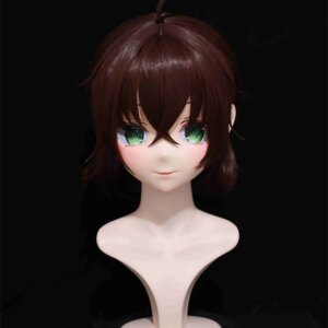 (NFD078)Customize Full Head With Lock Pretty Female/Girl Japanese Animego Character Kig Cosplay Kigurumi Mask Crossdress Doll
