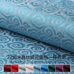 Jacquard silk dress Hanfu fabric 22 momme heavy crepe