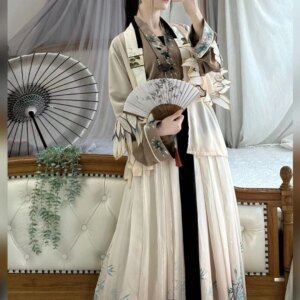 Women’s Hanfu Ming-Made Collar Pair Wear Exquisite Embroidery Daily Spring and Autumn All-Match Style