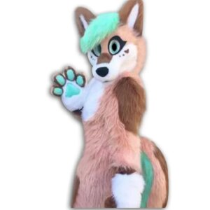 Christmas Fursuit Long-haired Husky Dog Fox Wolf Mascot Costume Fur Adult Cartoon Character Halloween Party Cartoon Set