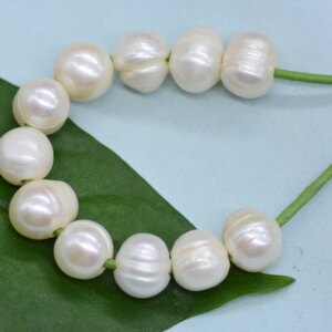 500pcs/lot 10mm White freshwater pearl with 2mm hole loose pearl beads