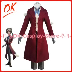 [Customized] Game Identity V Composer Frederick Kreiburg Cosplay Costume Red Party Suit Coat Top Pants Hallween Uniforms