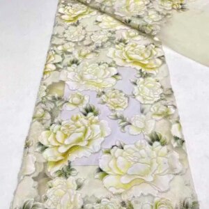 African Luxury Handmade Beaded Mesh Lace Fabric 2025 French Tulle Lace Fabric Fo Nigeria Women Party Dress Sewing ST