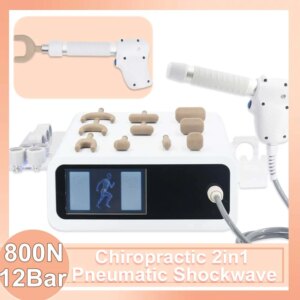 Professional Pneumatic Shockwave Therapy Machine 12Bar With 20 Probes Helps Spine Back Muscle Relaxation 800N Chiropractic Tools