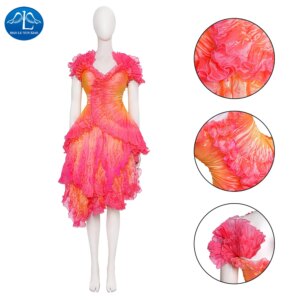 Wicked The Soundtrack Cosplay Costume  Pink Dress  Women Halloween Party Cosplay Costume Performance Uniform