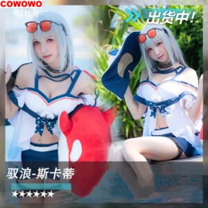 COWOWO Arknights Skadi Swimsuit Women Cosplay Costume Cos Game Anime Party Uniform Hallowen Play Role Clothes Clothing