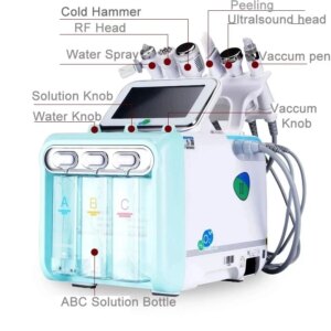 6/7 In1 H2-O2 Hydro Dermabrasion Microdermabrasion Bio-lifting Spa Facial Ance Pore Cleaner Facial Bubble Machine