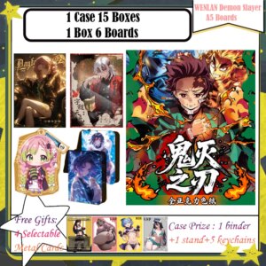 WENLAN Demon Slayer A5 Color Paper Anime Kimetsu Yaiba Tanjirou Kamado Nezuko Card Kids Gift Demon Slayer Cards