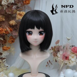 (NFD-47-29)Customize Full Head With Lock Crossdress Doll Female/Girl Japanese Anime Cartoon Character Kig Cosplay Kigurumi Mask