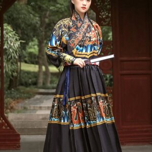 Ming Han Clothing Bark Yarn Flying Fish Natural Li Jinyiwei Wedding Clothes Men and Women Student Spring