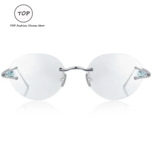 Luxury Personalized Custom S925 Silver Women’s Frames Business Men’s Frames Half Frame Can Be Matched with Myopia