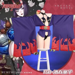 FGO Shuten douji Cosplay Costumes Game Fate/Grand Order FGO Shuten douji Stage 2 Private Photo Shoot sexy lingeris