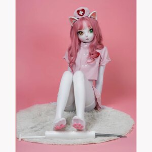 (HD04)Lilith Female Cute Kitty Cat Mask Girl Resin Full Head Cosplay Japanese Role Play BJD Kigurumi Mask Crossdresser Doll Mask